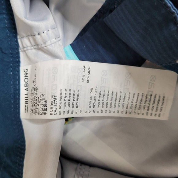 Billabong Mens Board Shorts Swim Blue Multicolor Stripe Drawstring size 28 - Picture 6 of 7